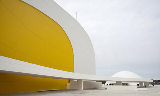 White and yellow large architecture.