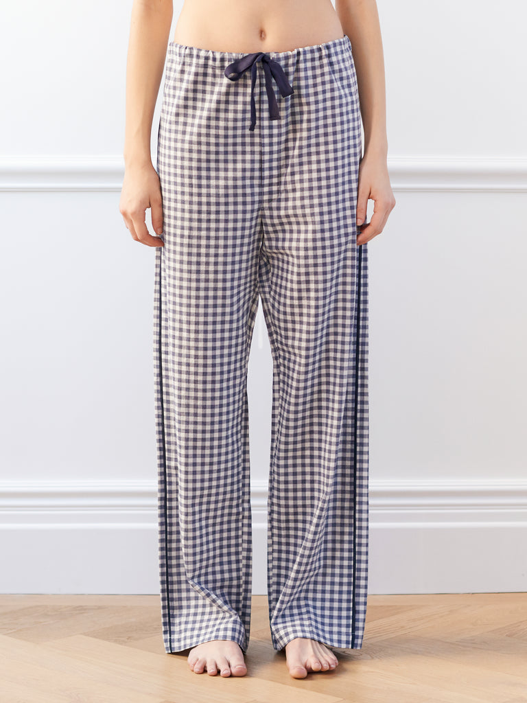 an image of the ally pajama pant in sea gingham