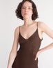 a model in the cadel slip in carob brown