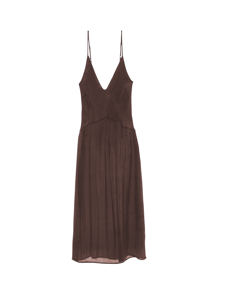 a flat lay image of the cadel slip carob