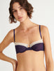 a model in the chloe underwire bra in calla purple