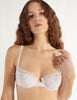 a model in the chloe underwire bra in white