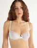 a model in the chloe underwire bra in white