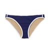 a flat lay image of the hayli bikini bottom in navy