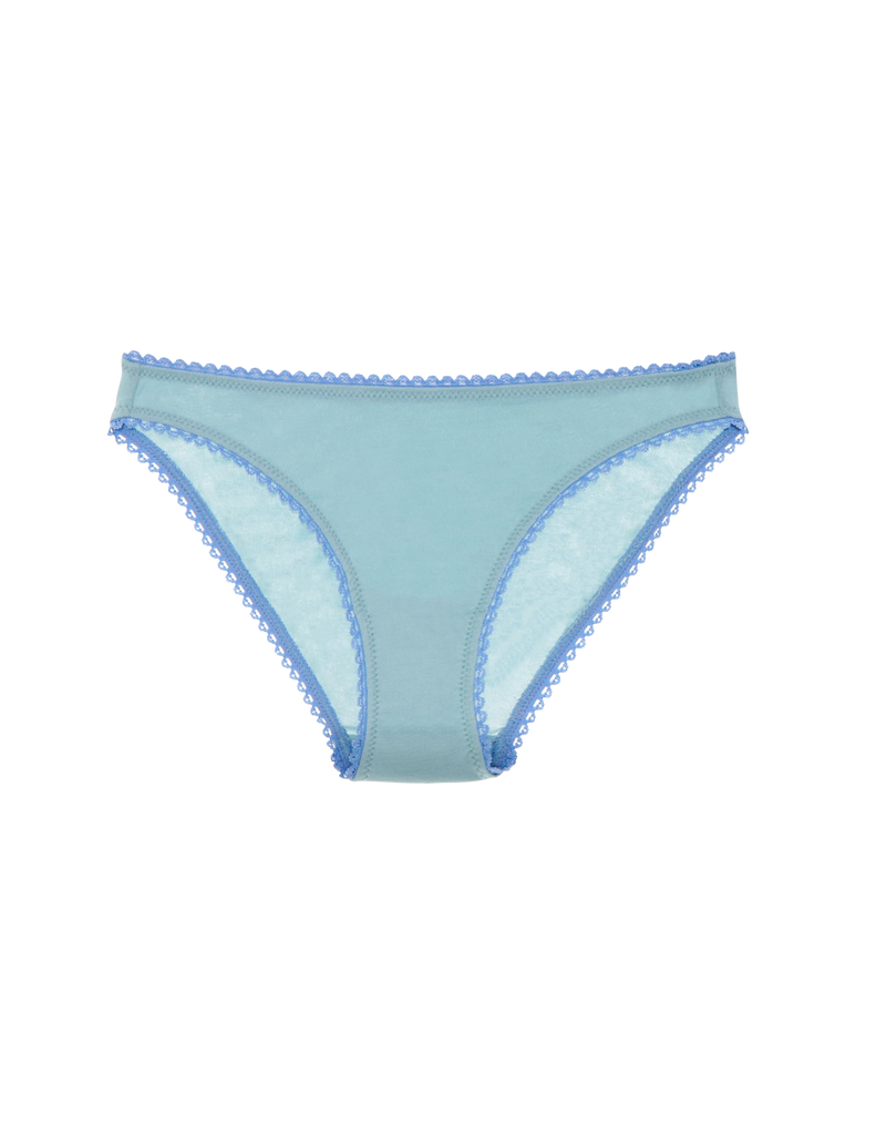 a flat lay image of the isabella panty in nimbus blue