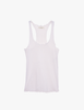 a flat lay of the kinee scalloped tank in white