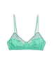 green cotton and silk Willow Bralette