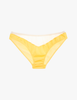 flat lay image of the aaron panty in yellow sun