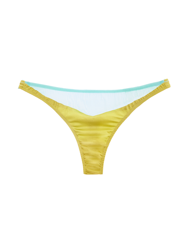 maya thong in hummingbird green and blue 