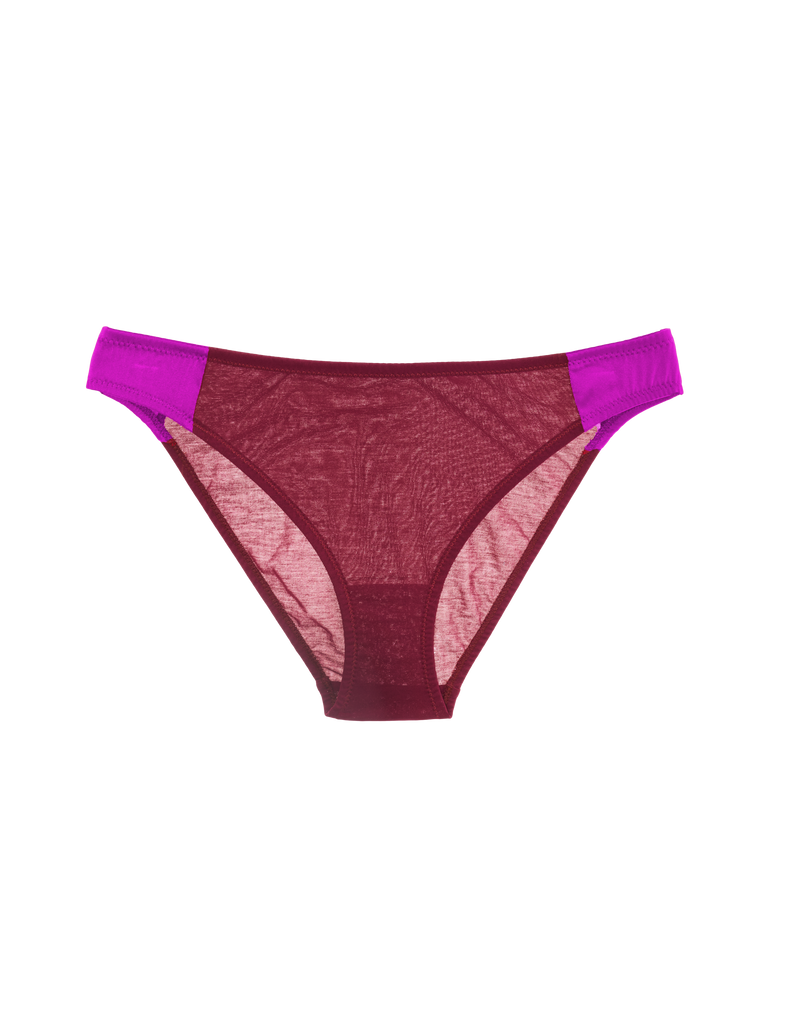 a flat lay image of the saffi panty in amaranth magenta