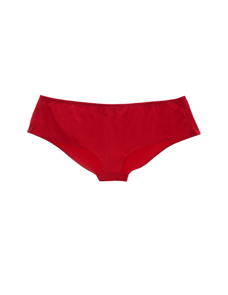 gal hipster in cardinal red