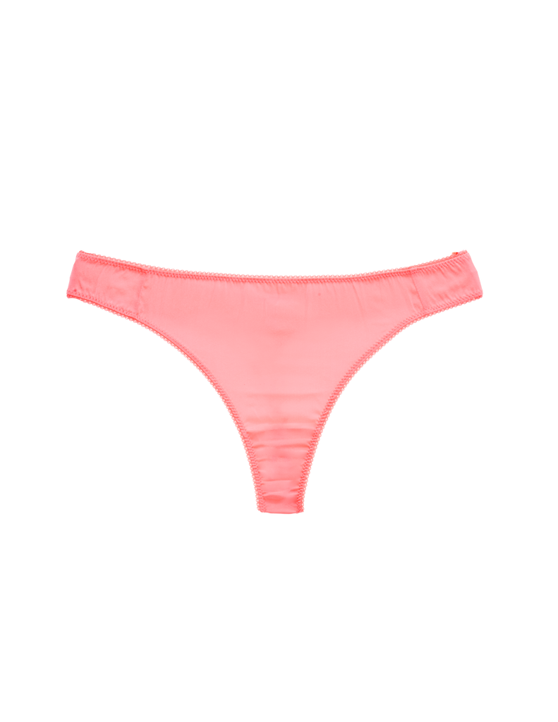 a flat lay image of the grier thong in prima pink