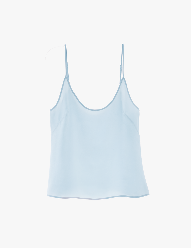 Cloud Blue Silk Parker Cami Lounge Top