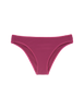 a flat lay image of the leonora bikini bottoms in rust red brown