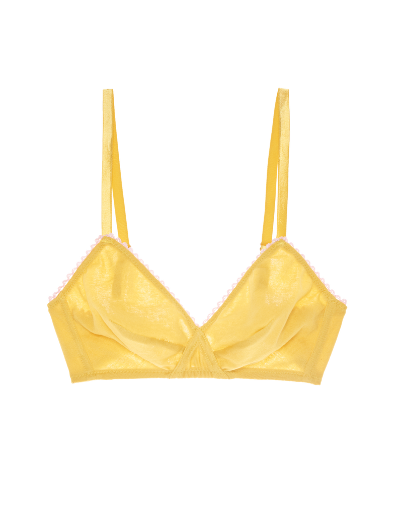 Yellow Antonia Cotton Bralette