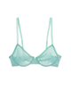 a flat lay image of the sofia underwire bra in sage green organic cotton