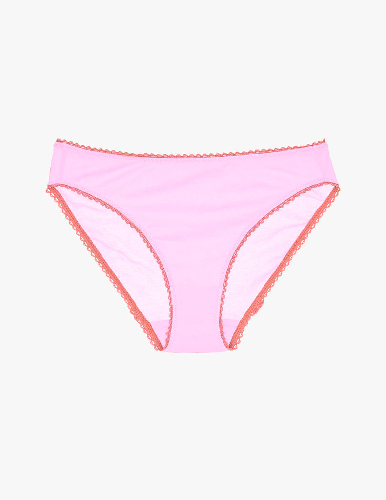 pink cotton panty with orange trim by Araks