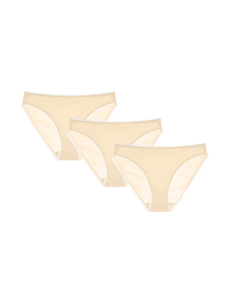 the isabella panty in greige three pack