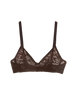 a flat lay image of the tamara bralette in carob brown