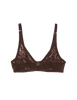 a flat lay image of the waverly underwire bra in carob brown