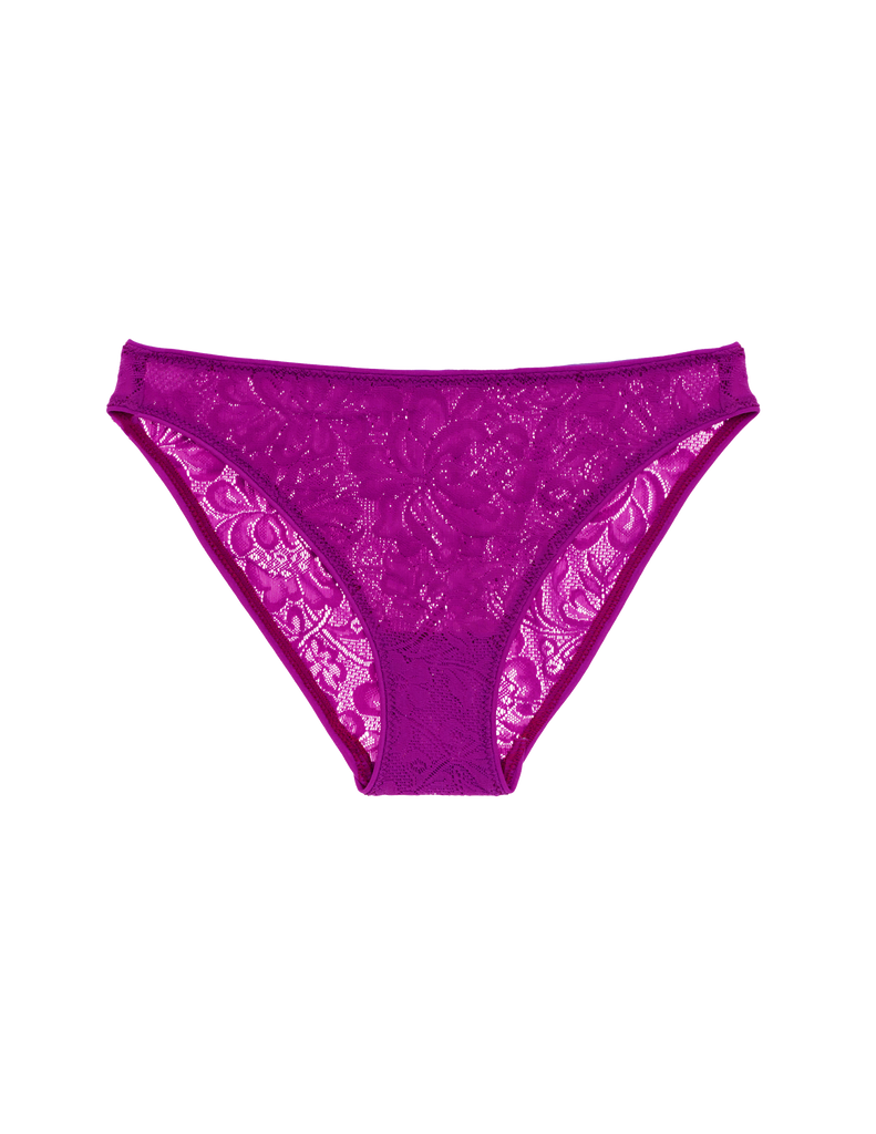 a flat lay image of the tris panty in sorbet purple