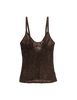 a flat lay image of the georgia cami in carob brown