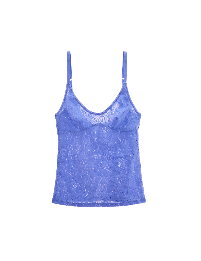 a flat lay image of the georgia cami in serene blue