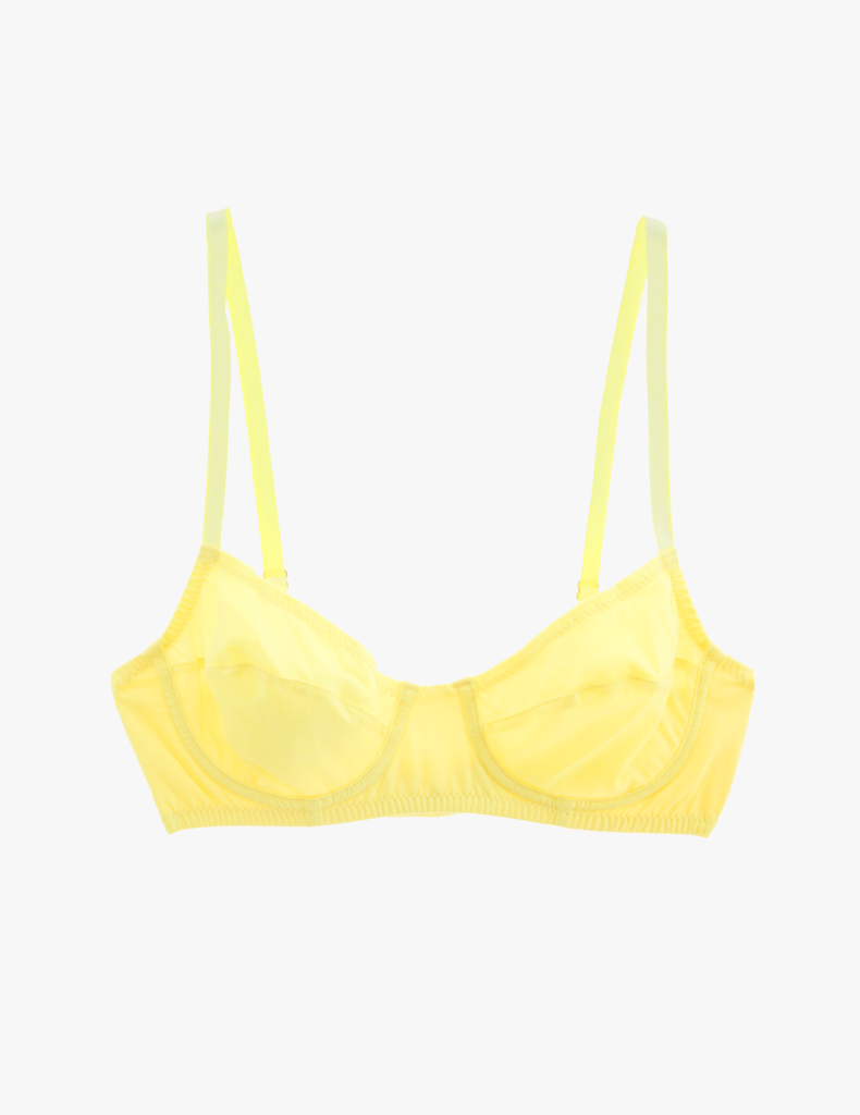 Beau Underwire Bra in a bright pollen yellow.