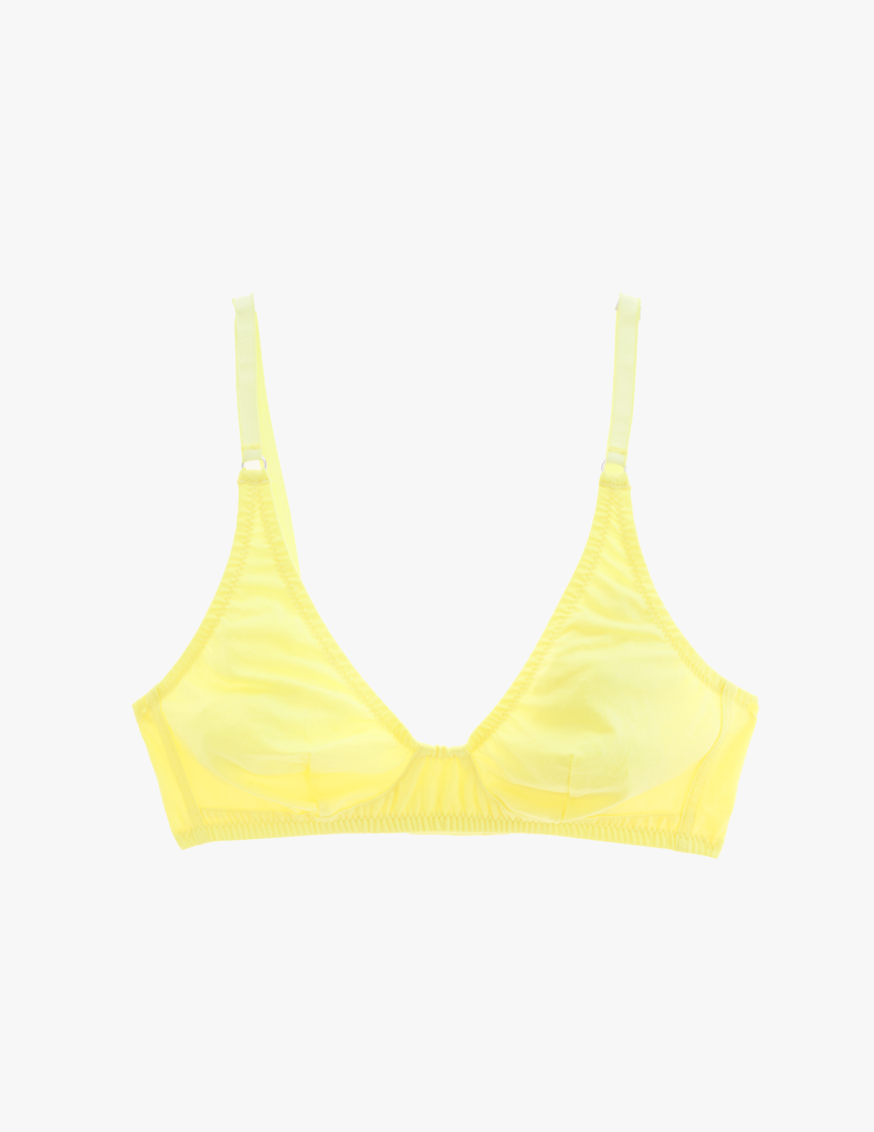 Briar Bralette in a bright yellow color.