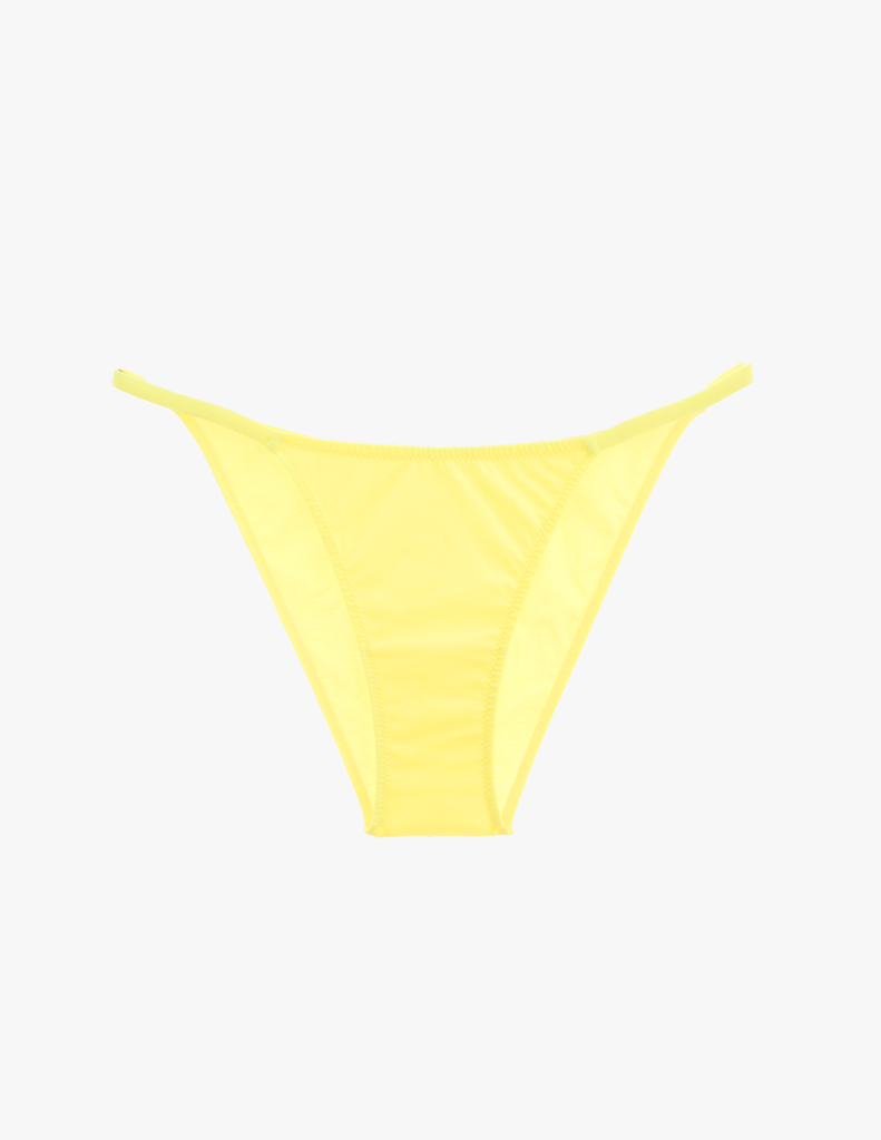 Bisoux Panty in bright pollen yellow.