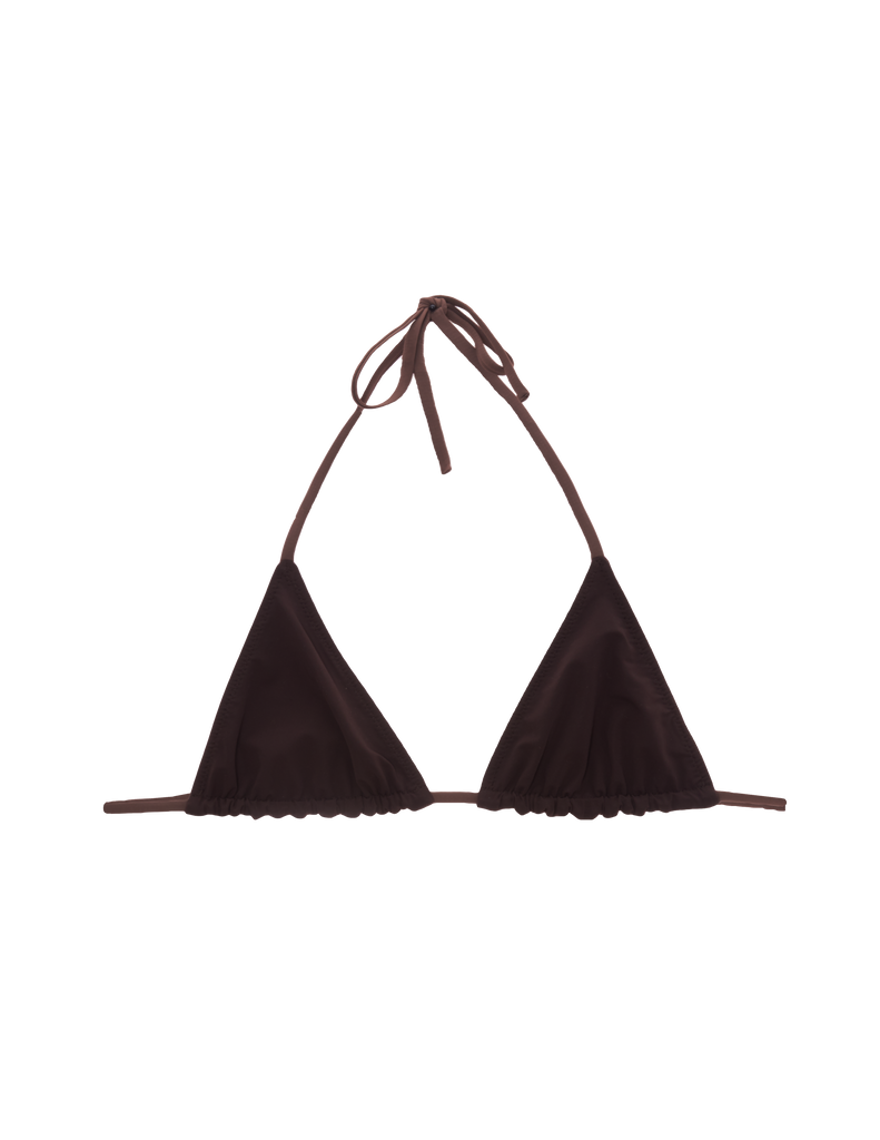 a flat image of nelle bikini top in walnut 