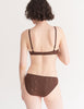 a model in the tamara bralette and tris panty in carob brown