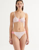 Woman in light pink cotton Uma Bralette and Saffi Panty