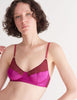 a model in the willow bralette in amaranth magenta