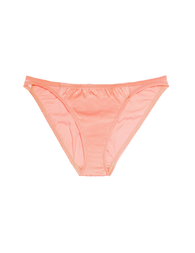 peach silk panty with silk chiffon insert at side by Araks