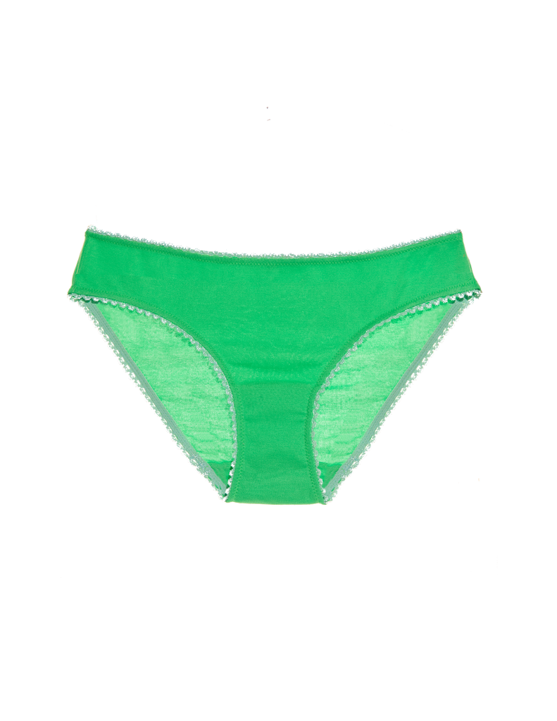 green cotton panty with light green trim by Araks